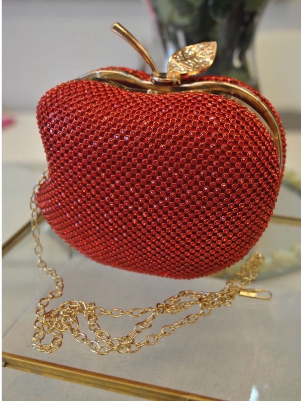 New rhinestone embellished apple clutch - Picture 8 of 10